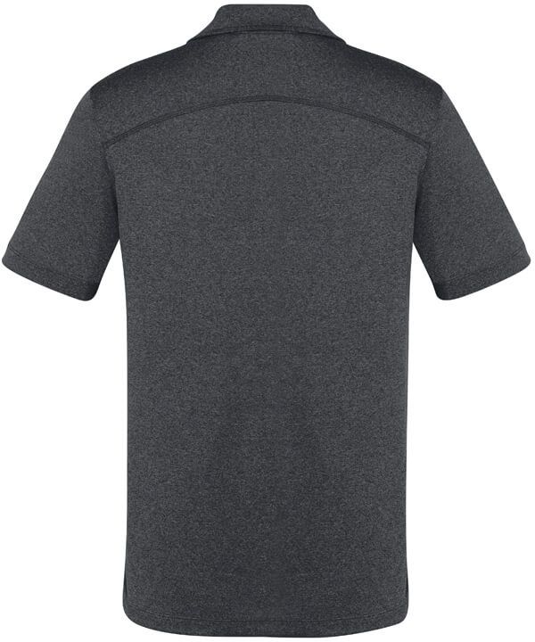 Am image of a Custom Biz Collection Mens Aero Polo in Charcoal!