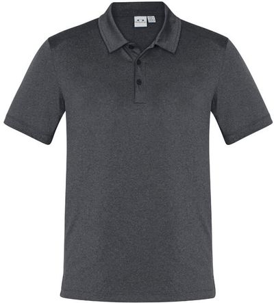 Am image of a Custom Biz Collection Mens Aero Polo in Charcoal!