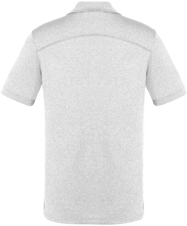 Am image of a Custom Biz Collection Mens Aero Polo in Silver!