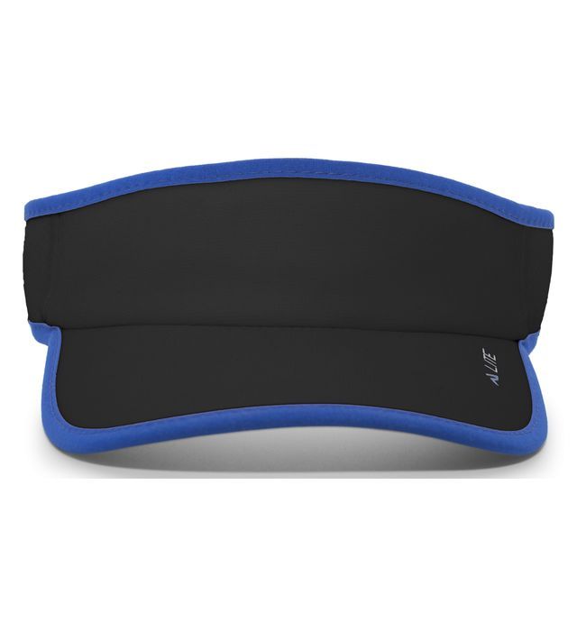 Pacific Headwear Lite All Sport Active VIsor in Black/Royal