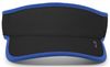 An image of a Custom Pacific Headwear Lite All Sport Active VIsor in Black/Royal!