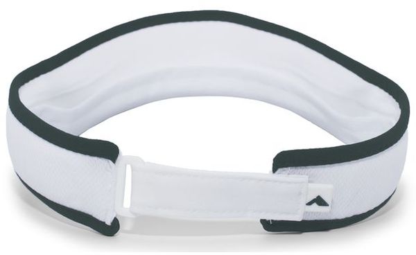 An image of a Custom Pacific Headwear Lite All Sport Active VIsor in White/Dark Green!