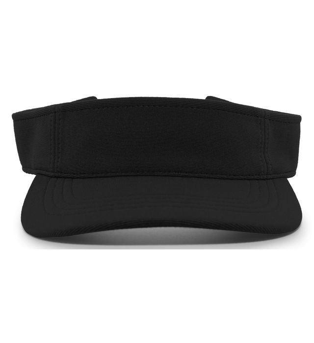 Pacific Headwear M2 Performance Hook and Loop Visor in Black