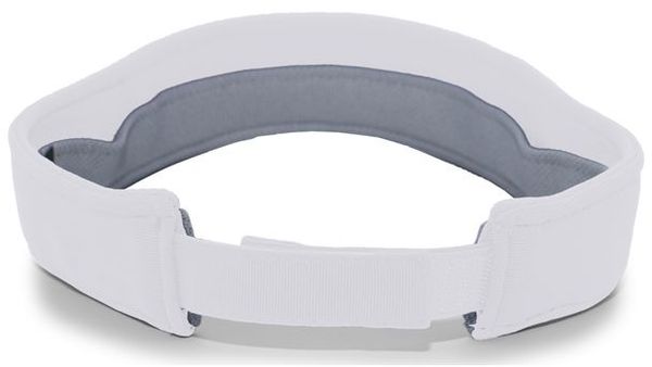 An image of a Custom Pacific Headwear M2 Performance Hook and Loop Visor in Silver!