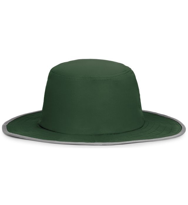 Pacific Headwear Perforated Legend Boonie in Dark Green/Silver