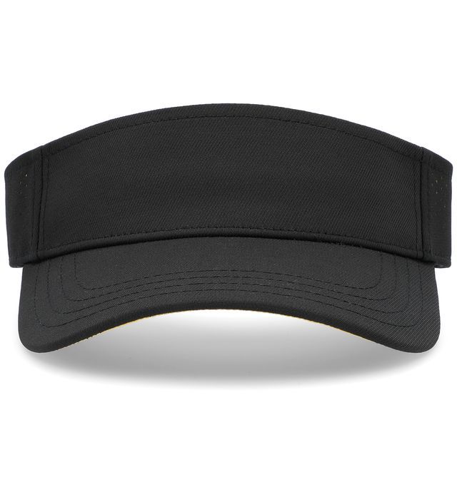 Pacific Headwear Perforated Visor in Black Gold