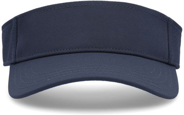 An image of a Custom Pacific Headwear Perforated Visor in Navy/Columbia Blue!