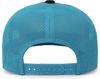 Am image of a Custom Pacific Headwear Trucker Snapback Hat in BLACK/ NEON BLUE!