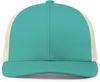 An image of a Custom Pacific Headwear Trucker Snapback Hat in TEAL/ BEIGE!