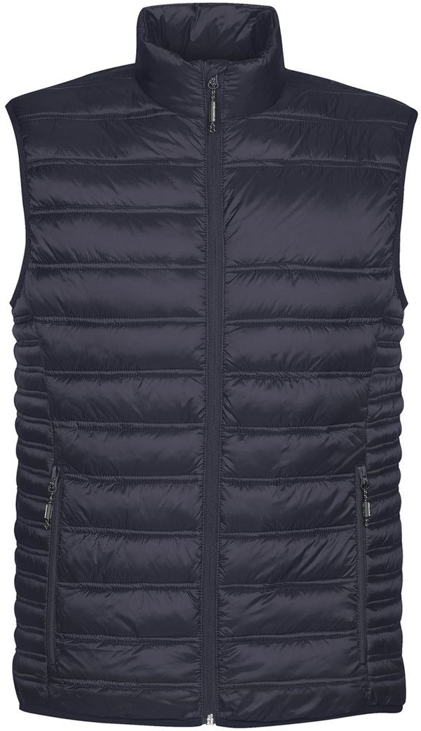 Am image of a Custom Stormtech Mens Basecamp Thermal Vest in NAVY!