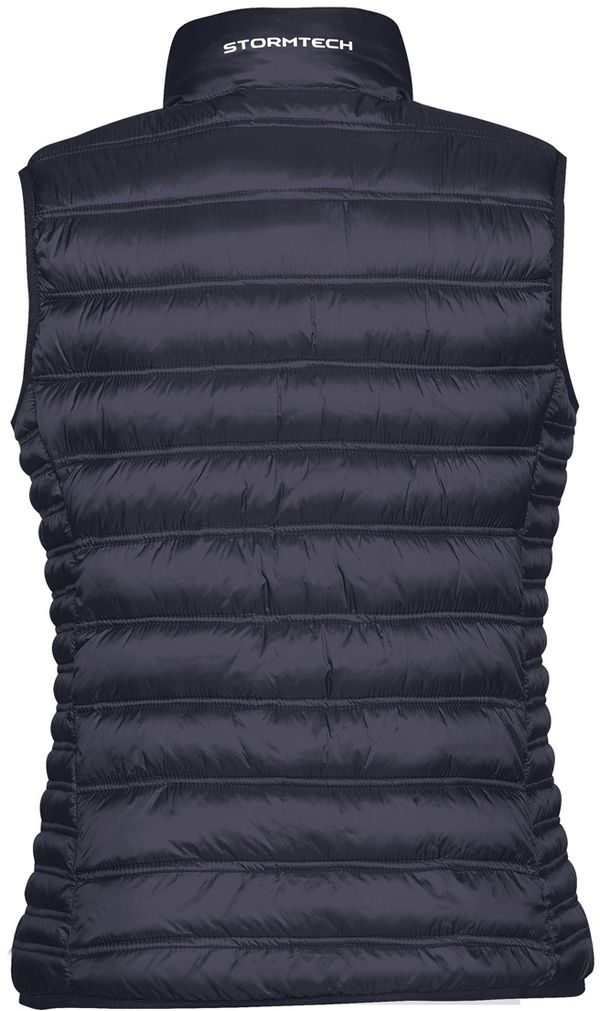 Am image of a Custom STORMTECH WOMENS BASECAMP THERMAL VEST in NAVY!