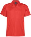 Am image of a Custom STORMTECH MENS ECLIPSE H2X DRY PIQUE POLO in BRIGHT RED!