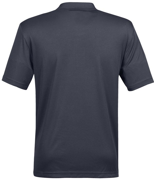 Am image of a Custom STORMTECH MENS ECLIPSE H2X DRY PIQUE POLO in NAVY!