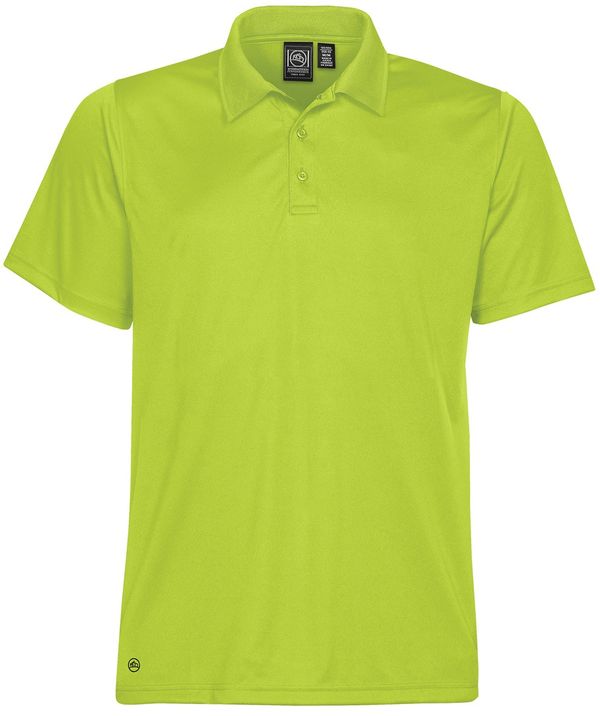 Am image of a Custom STORMTECH MENS ECLIPSE H2X DRY PIQUE POLO in KIWI!