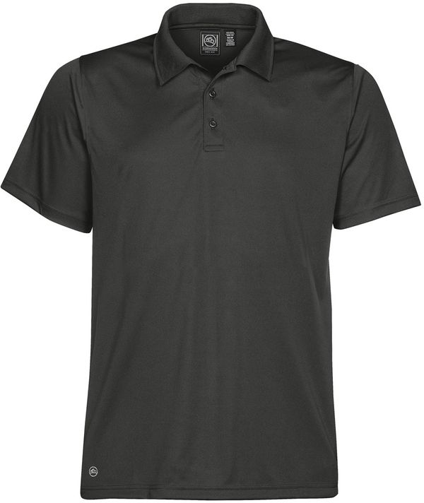Am image of a Custom STORMTECH MENS ECLIPSE H2X DRY PIQUE POLO in CARBON!