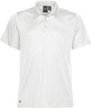 Am image of a Custom STORMTECH MENS ECLIPSE H2X DRY PIQUE POLO in WHITE!