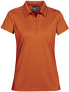 Am image of a Custom STORMTECH WOMENS ECLIPSE H2X DRY PIQUE POLO in Rust!