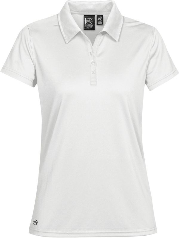 Am image of a Custom STORMTECH WOMENS ECLIPSE H2X DRY PIQUE POLO in White!