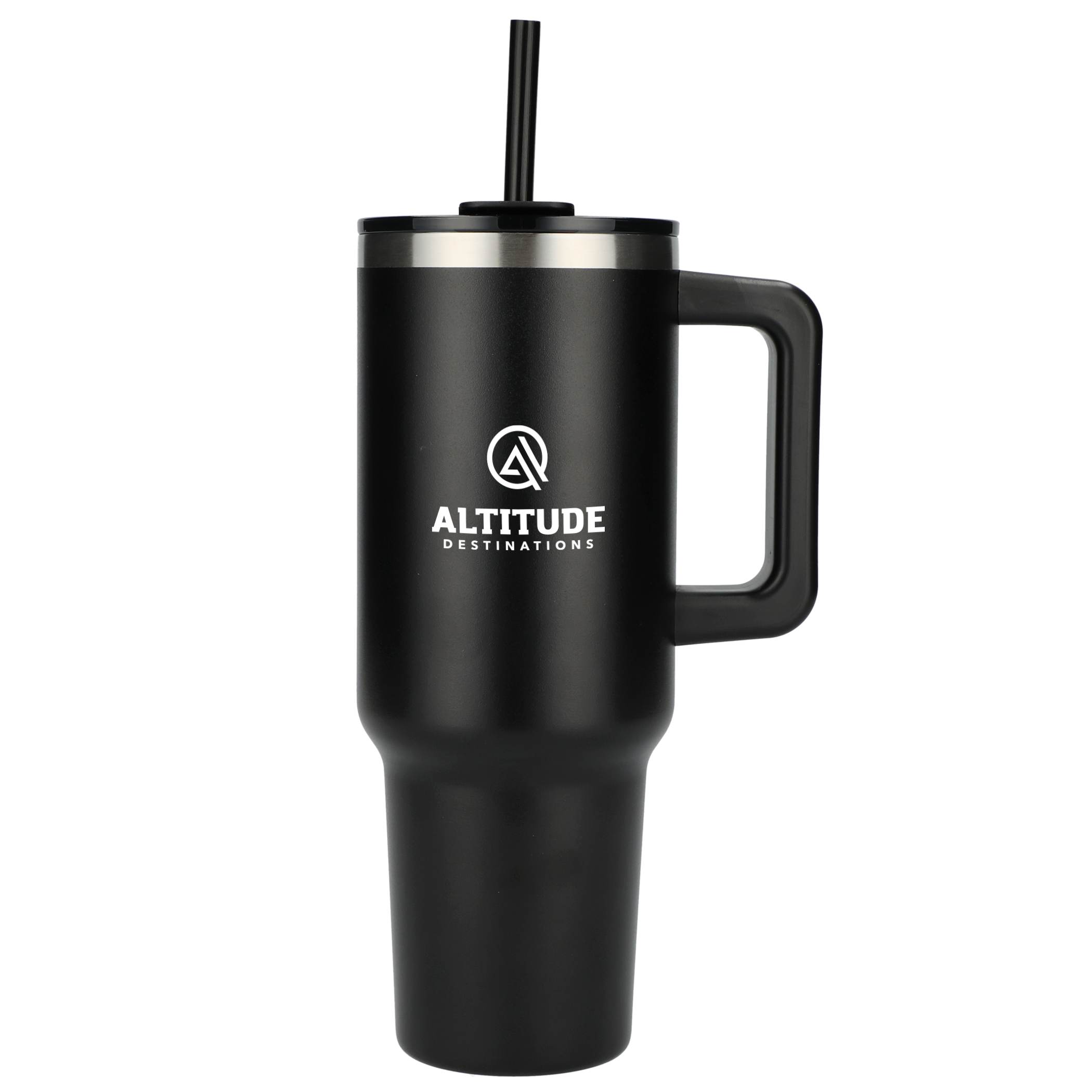 Pinnacle 40 oz Vacuum Insulated Eco Friendly Travel Tumbler With Straw