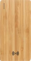 Am image of a Custom Plank 5000 mAh Bamboo Wireless Power Bank in Wood!