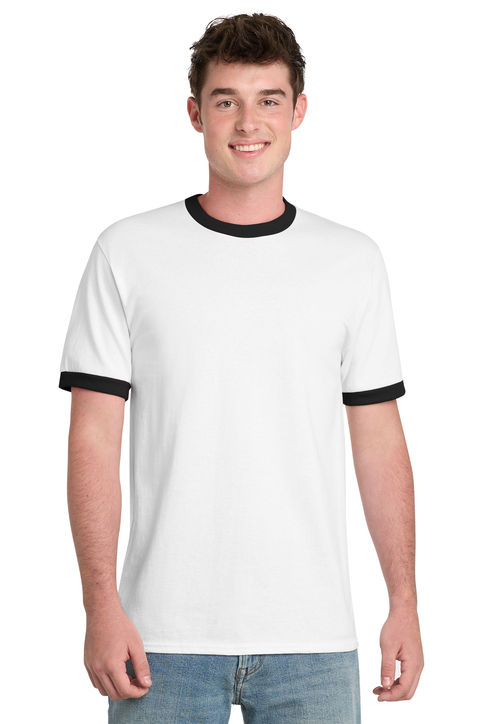 Port & Co Core Cotton Ringer Tee