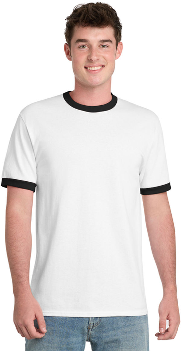 An image of a Custom Port & Co Core Cotton Ringer Tee!