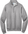 An image of a Custom Port & Co Core Fleece Zip Pullover Sweatshirt in Athletic Heather!