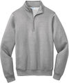 An image of a Custom Port & Co Core Fleece Zip Pullover Sweatshirt in Athletic Heather!