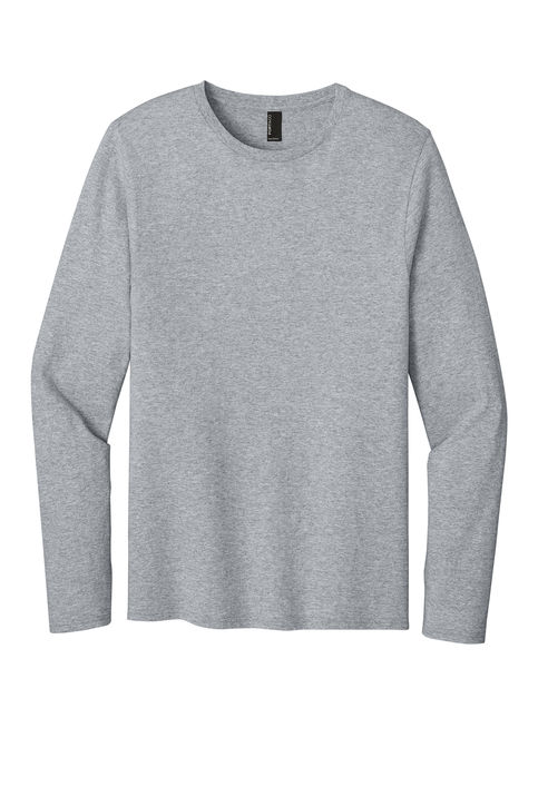 Port & Co Easy Cotton Long Sleeve Tee in Athletic Heather