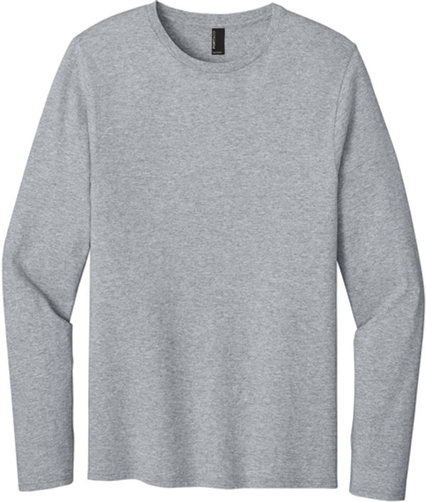 An image of a Custom Port & Co Easy Cotton Long Sleeve Tee in Athletic Heather!