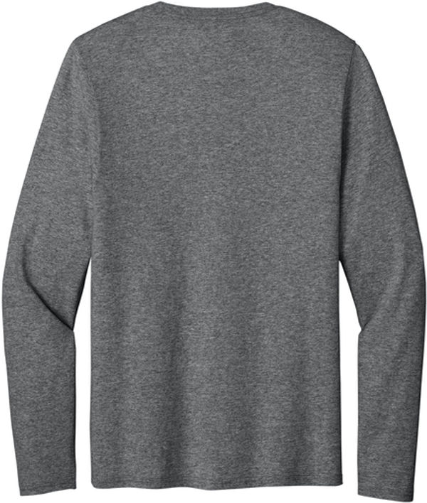 An image of a Custom Port & Co Easy Cotton Long Sleeve Tee in Graphite Heather!