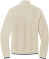 Am image of a Custom Port Authority Camp Fleece Snap Pullover in Oat/Dress Blue Navy!