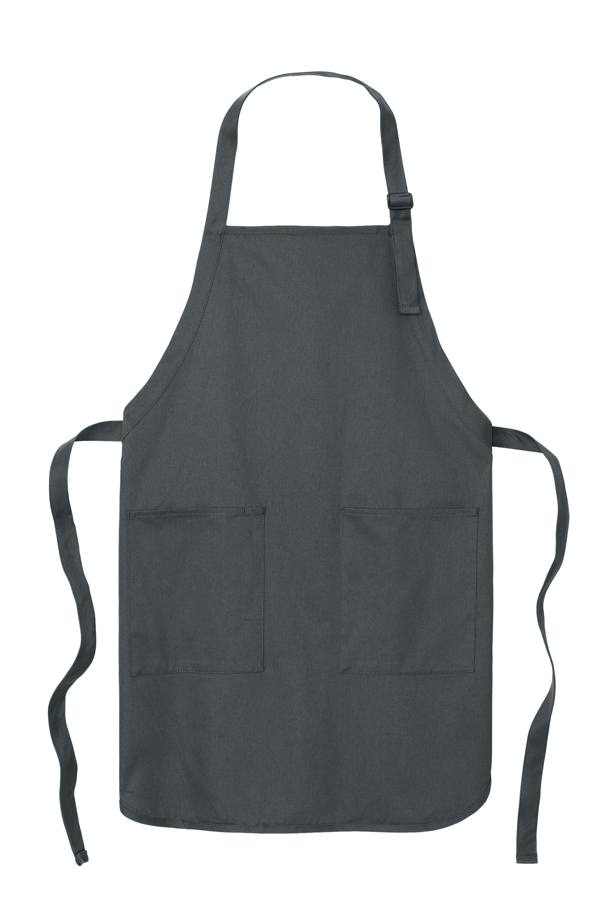 Port Authority Full Length Apron with Pockets in Storm Grey