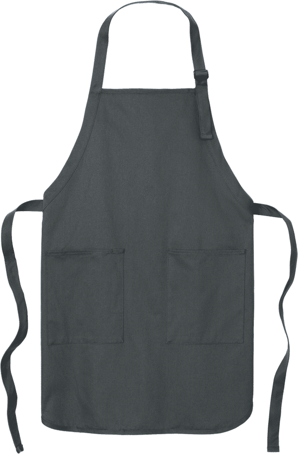 An image of a Custom Port Authority Full Length Apron with Pockets in Storm Grey!