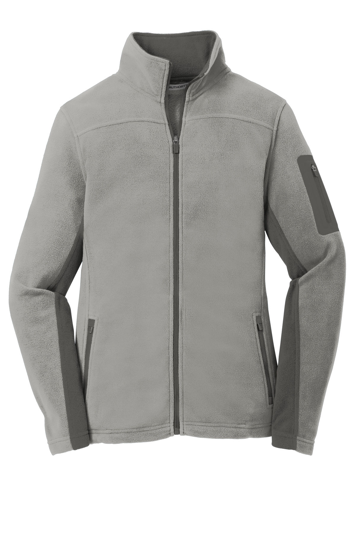 Port Authority Ladies Summit Fleece Full Zip Jacket in Frost Grey/Magnet