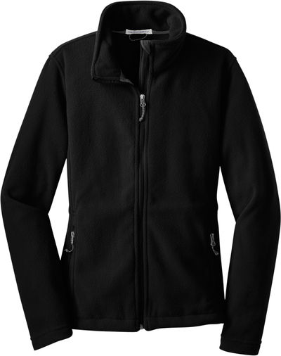 Am image of a Custom Port Authority Ladies Value Fleece Jacket in Black!