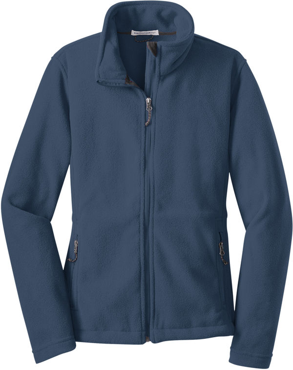 Am image of a Custom Port Authority Ladies Value Fleece Jacket in Insignia Blue!