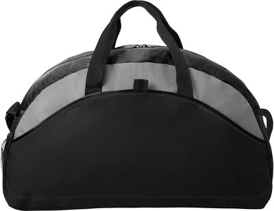 Am image of a Custom Port Authority Medium Contrast Duffel Bag in Black!