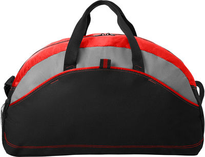 Am image of a Custom Port Authority Medium Contrast Duffel Bag in Red!