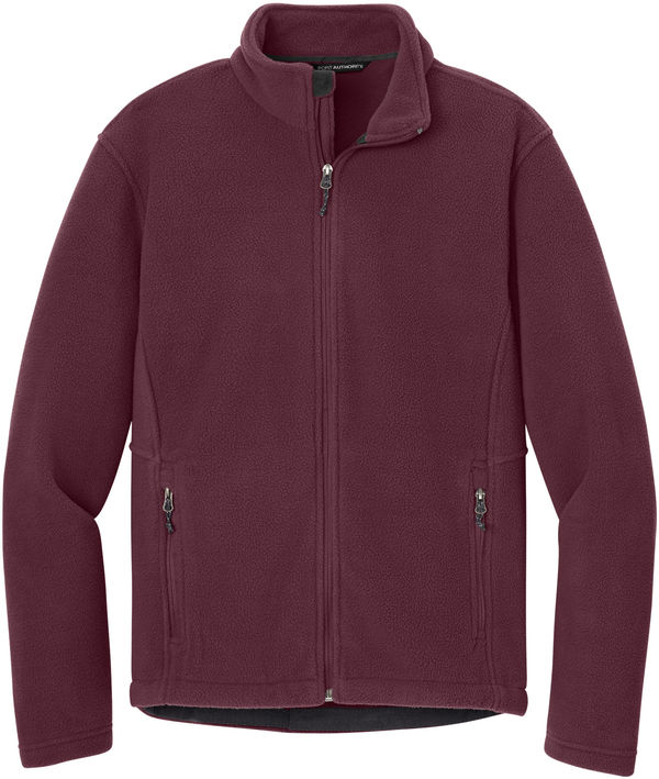 Am image of a Custom Port Authority Mens Value Fleece Jacket in Maroon!