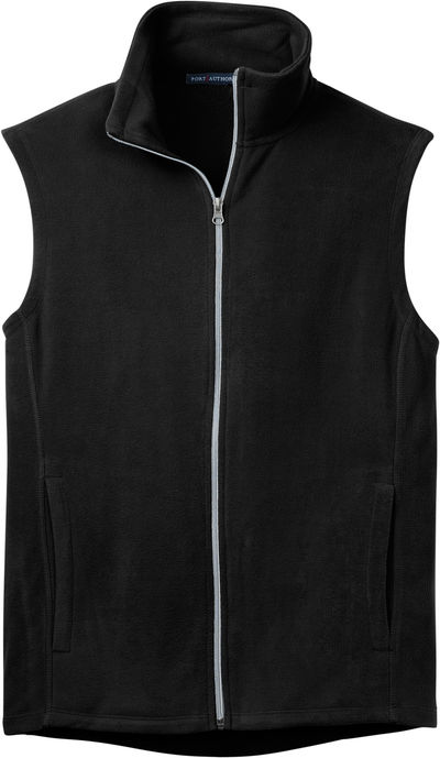 Am image of a Custom Port Authority Microfleece Vest in Black!