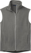 Am image of a Custom Port Authority Microfleece Vest in Pearl Grey!