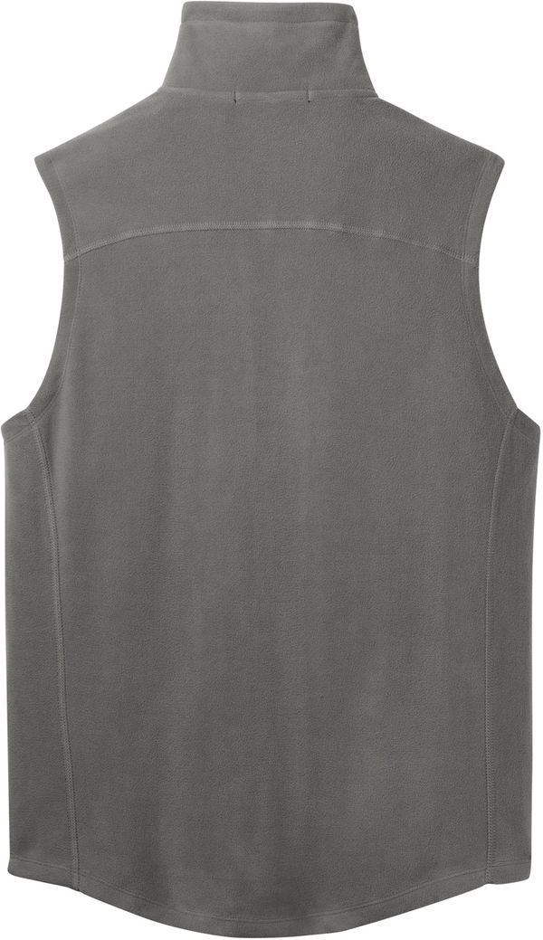 Am image of a Custom Port Authority Microfleece Vest in Pearl Grey!