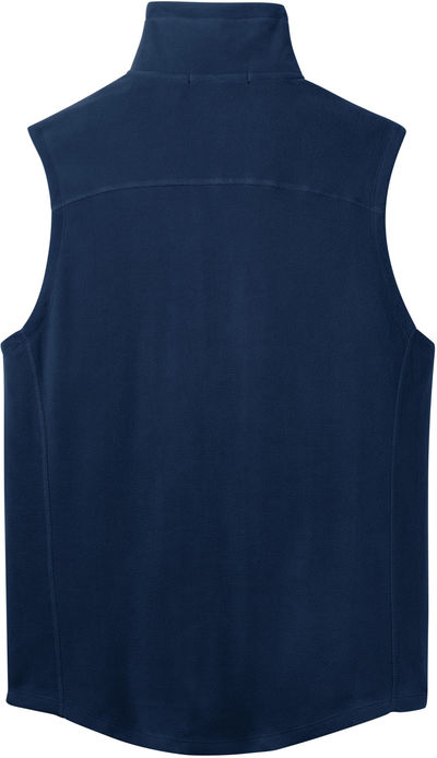 Am image of a Custom Port Authority Microfleece Vest in True Navy!