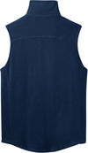 Am image of a Custom Port Authority Microfleece Vest in True Navy!