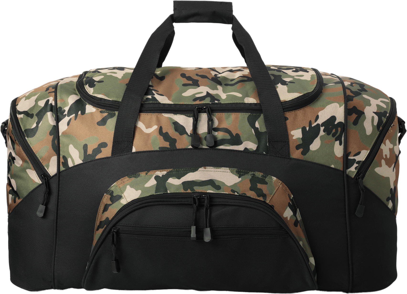 Port Authority Standard Colorblock Sport Duffel Bag in Military Camo/Black