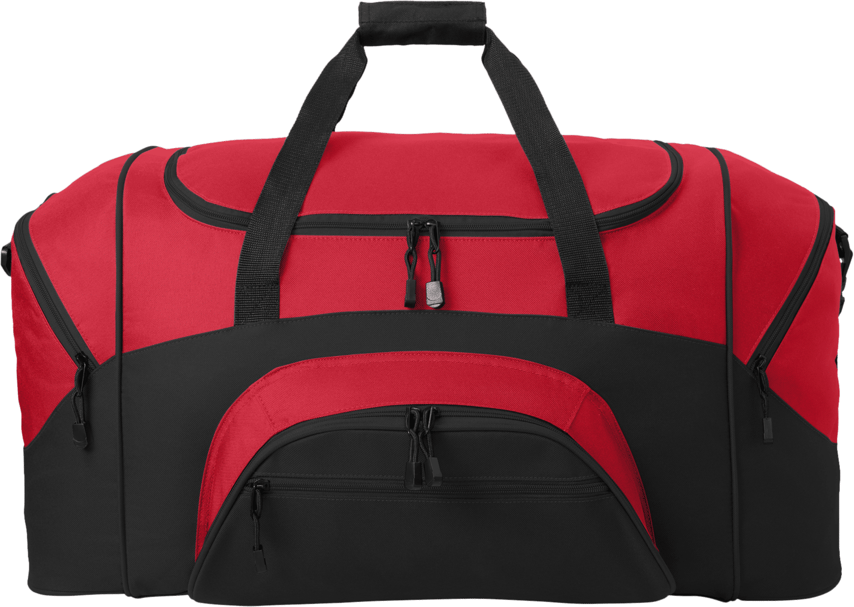 Port Authority Standard Colorblock Sport Duffel Bag in True Red/Black