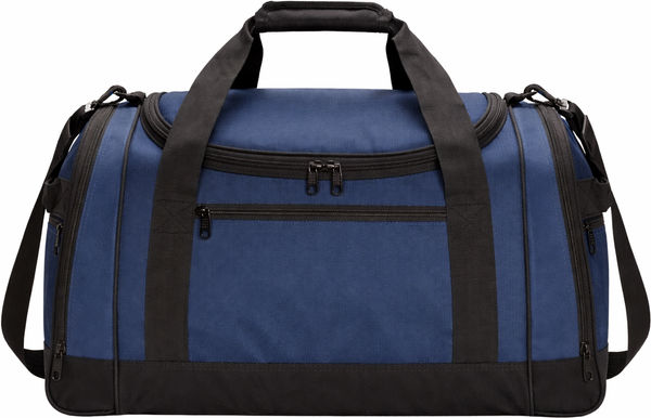 An image of a Custom Port Authority Voyager Sports Duffel Bag in Navy!