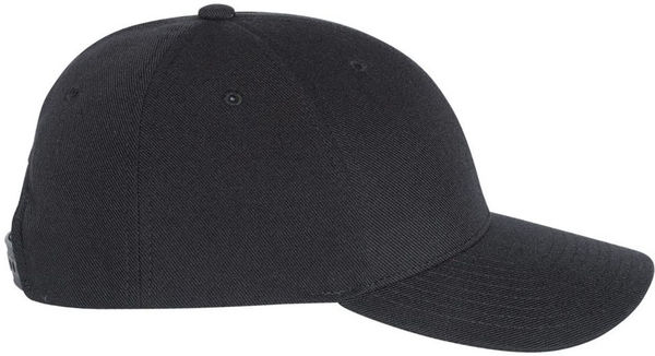 An image of a Custom Premium Curved Visor Snapback Cap in Black!