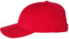 An image of a Custom Premium Curved Visor Snapback Cap in Red!